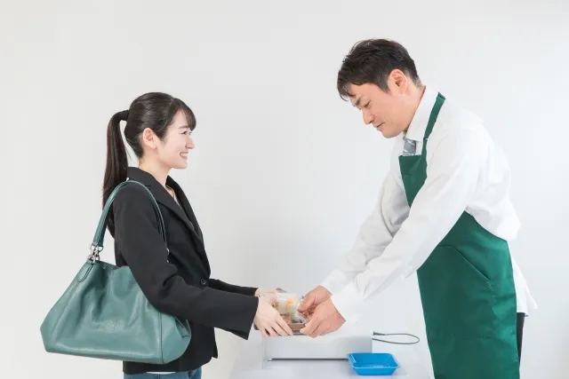 店員とお客さん
