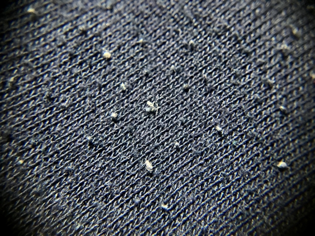 衣服に付いた毛玉のアップのイメージ