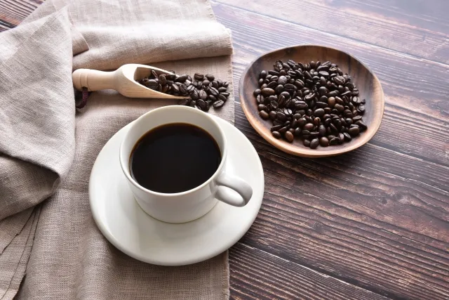 コーヒーとコーヒー豆のイメージ