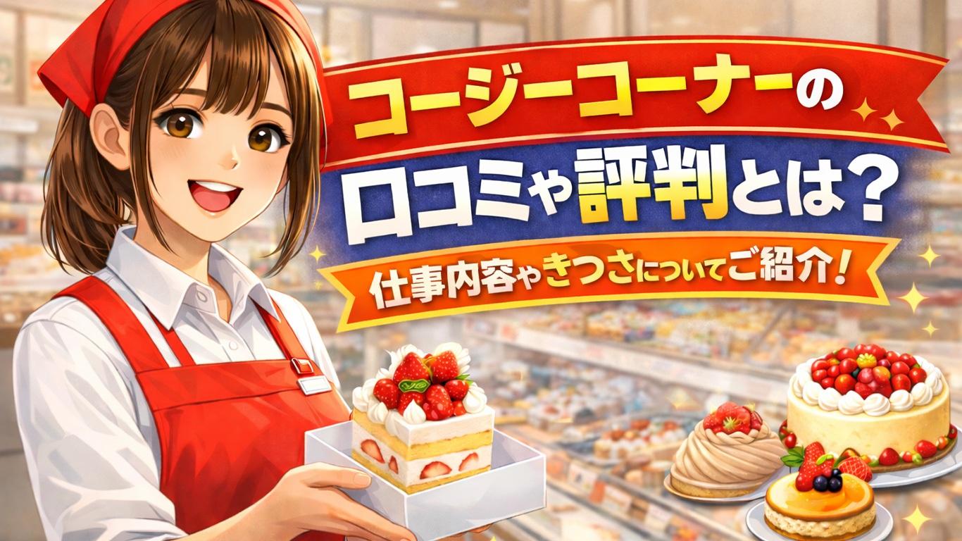 コージーコーナーのバイトの口コミや評判とは？仕事内容についてもご紹介！