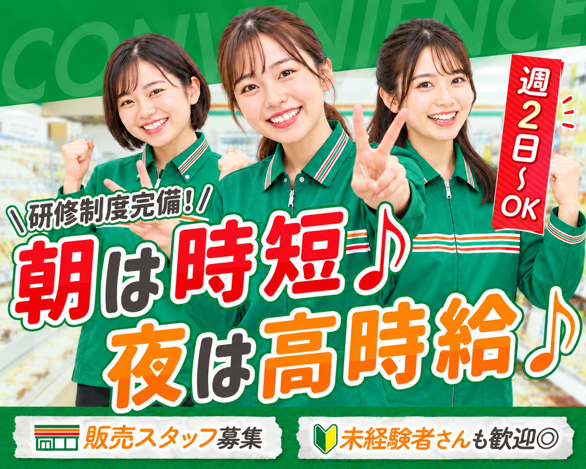 セブン-イレブン 横浜岡村４丁目店の女性バイト求人情報