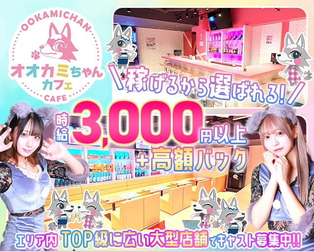 オオカミちゃんカフェ 神戸三宮店（神戸市中央区）の女性バイト求人情報