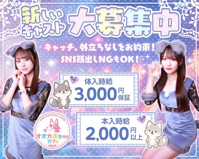 オオカミちゃんカフェ 姫路店（兵庫県）の女性バイト求人情報