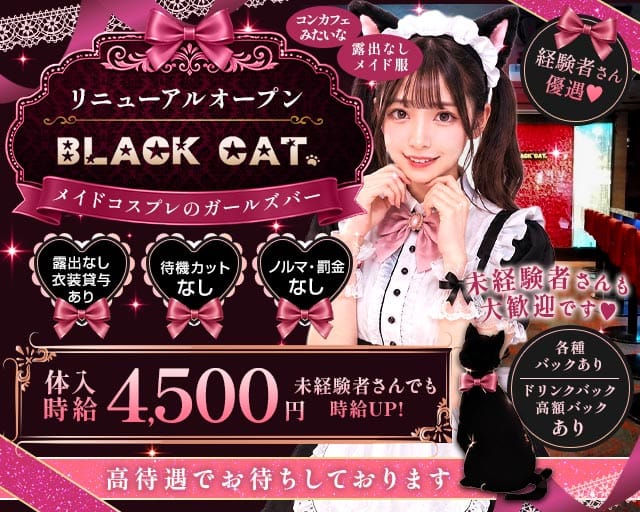 【東急線/JR線蒲田駅】Girl's Bar ブラックキャット（大田区）の女性バイト求人情報