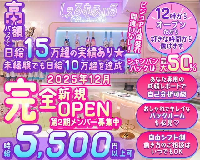 【昼・夜】しぇるむふぃる（新宿区）の女性バイト求人情報