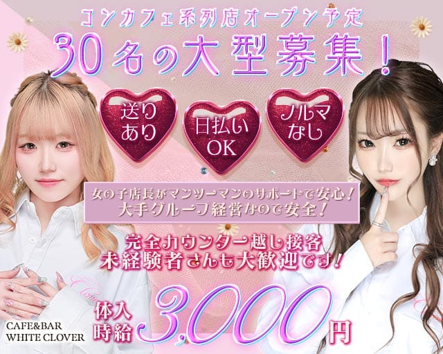 CAFE&BAR WHITE CLOVER（ほわいとくろーばー）の女性バイト求人情報