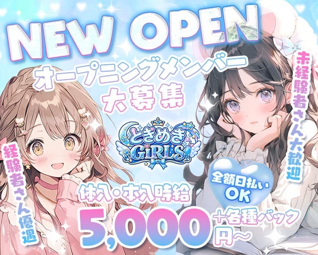【昼・夜】ときめきGIRLSの女性バイト求人情報