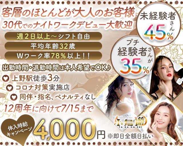 美姉ラウンジ 小鳥遊（たかなし）（東京都）の女性バイト求人情報