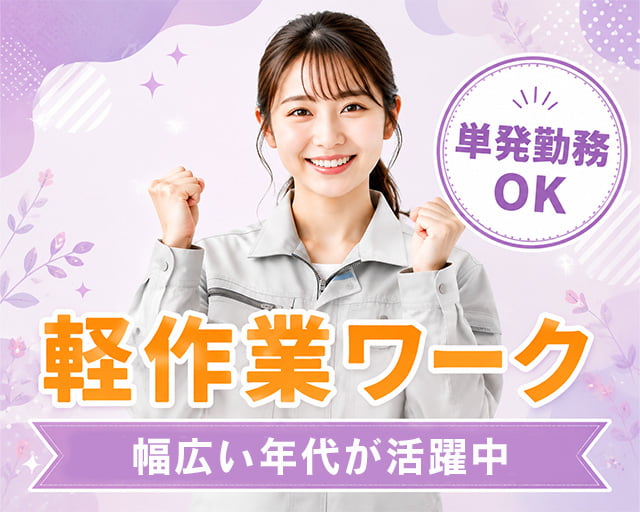 テイケイワークス東京株式会社　守谷支店（茨城県）の女性バイト求人情報